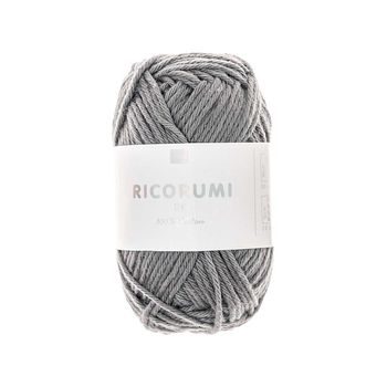 Cotton crochet yarn Ricorumi dk shade 080 slate grey