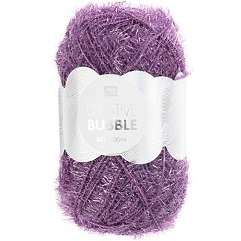 Rico design háčkovací příze na výrobu žínek Creative Bubble odstín 039 fialová