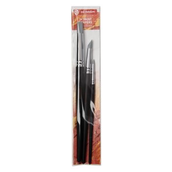 Van Gogh round brushes with synthetic hair for details for aquarelle 3pcs