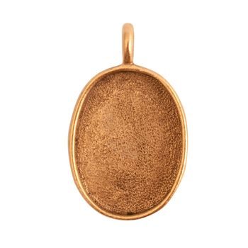 Nunn Design pendant with a setting oval 35,5x21,5mm gold-plated