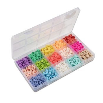 Sada heishi barevných korálků