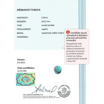 Korálky z minerálu - Larimar 9,5mm