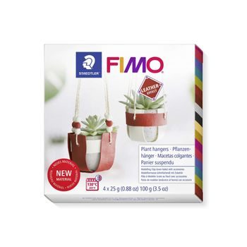 FIMO sada Leather DIY Květináč na zavěšení