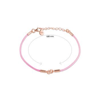 Silver bracelet for a connector pink rose gold plated No.1170