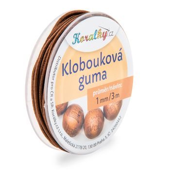 Klobouková guma 1mm/3m světle hnědá č.9