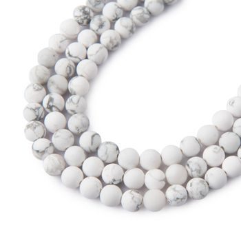 Howlite beads matte 4mm