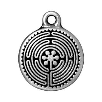 TierraCast pendant Labyrinth antique silver