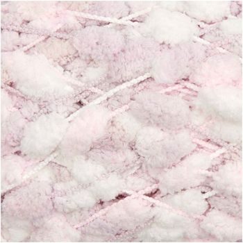 Rico design háčkovacia bambulková priadza POMPON Print ružovo-biela