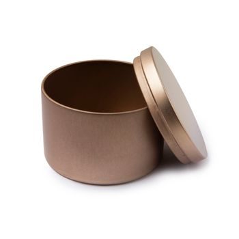 Metal candle container 80x60mm in the colour of rose gold