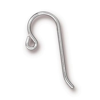 TierraCast fish hook earwires with a small loop silver-filled