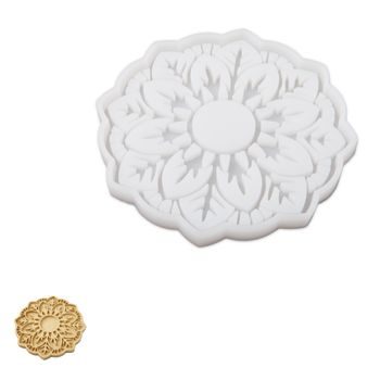 Silicone mould for creative clays mandala flower mat 155x155x12mm