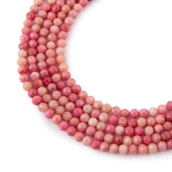 Rhodonite faceted beads 4mm