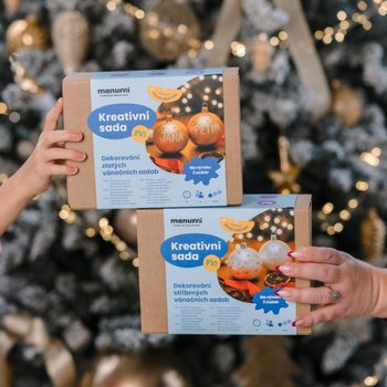 Manumi kreativní sada na dekorování vánočních ozdob stříbrná