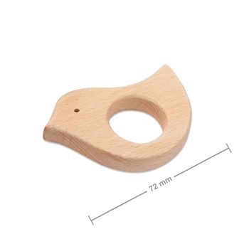 Wooden teether birdie 72mm