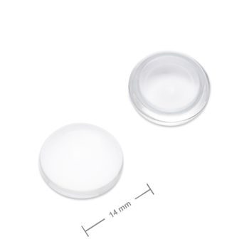 Glass cabochon 14mm transparent