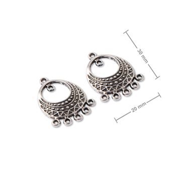 Chandelier earring findings 30x20mm antique silver