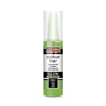 Vopsea de contur PENTART fosforescentă 20ml verde