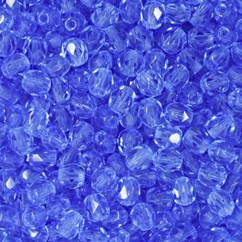 Glass fire polished beads 4mm Med Sapphire
