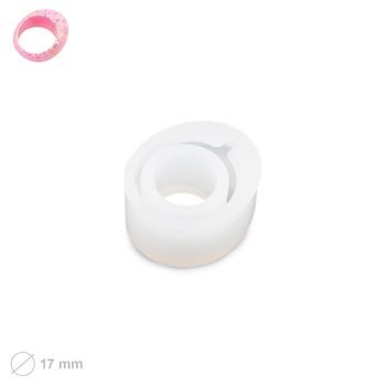 Silicone mould for crystal resin circle rounded ring size 55