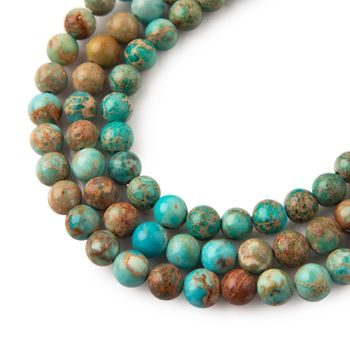 Turquoise Imperial Jasper beads 6mm