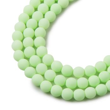 České stláčané korálky Estrela BONDELI 6 mm soft lime
