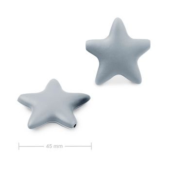 Silikonové korálky hvězdička 45x45mm Dim Grey