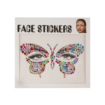 Self-adhesive face stones in the shape of a butterfly