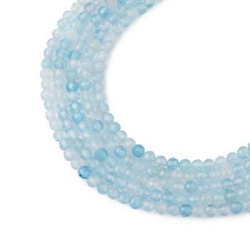 Aquamarine AAA faceted beads 3mm