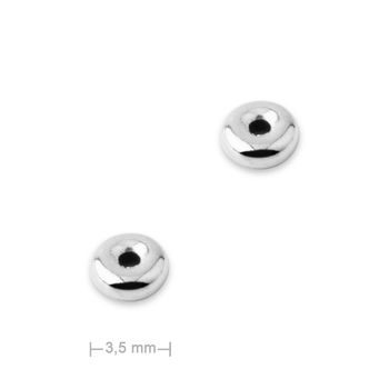 Silver spacer round bead 3.5x1mm No.708
