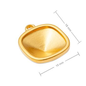 Manumi pendant with a setting for SWAROVSKI 4470 12mm gold-plated