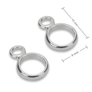 Sterling silver 925 spacer ring 12x8mm No.321