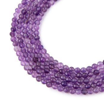 Amethyst AAA faceted beads 4mm