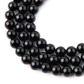 Black Tourmaline beads 8mm