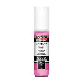 PENTART contour paint glowing in the dark 20ml pink