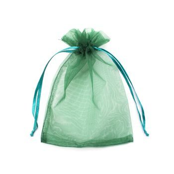 Organza bag 80x70mm green