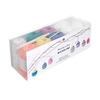 Crocheting kit Easter eggs basic colours