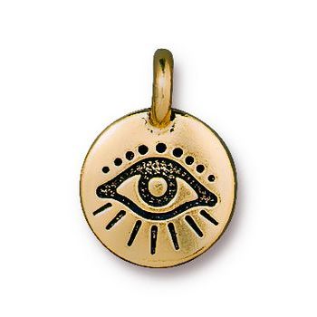 TierraCast přívěsek Evil Eye starozlatý