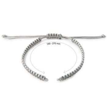 Nylon base for Shamballa bracelets 145mm silver