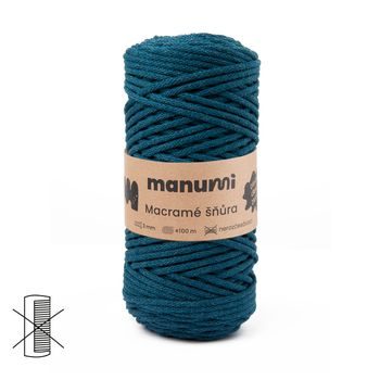 Macramé cord 3mm petrol blue