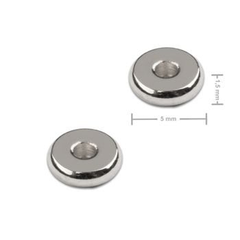 Distanční kroužek z chirurgické oceli placička 5 x 1,5 mm