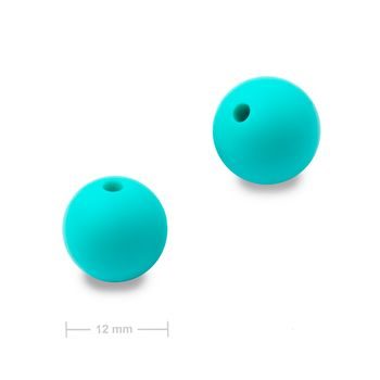 Silicone round beads 12mm Turquoise