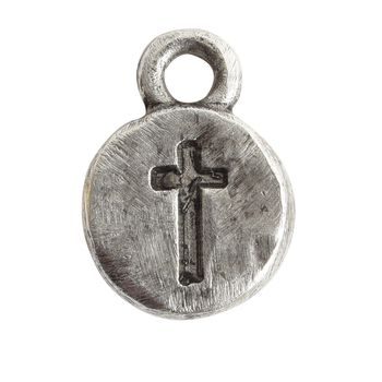 Nunn Design pendant cross 12,5x9mm silver-plated