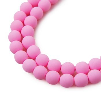České stláčané korálky Estrela BONDELI 8 mm soft pink
