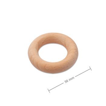 Inel rotund din lemn pentru dentiție 50x10mm