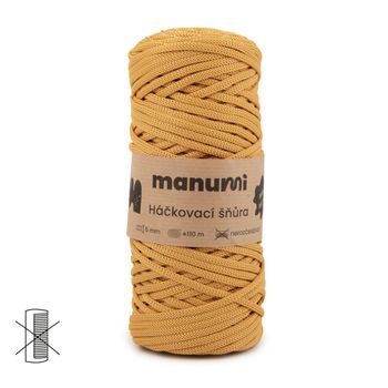 Manumi crochet polyester cord 5 mm mustard