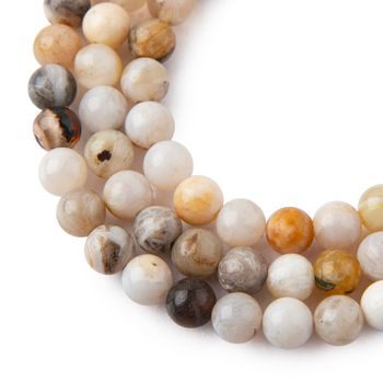 Bamboo Leaf Agate beads 8mm