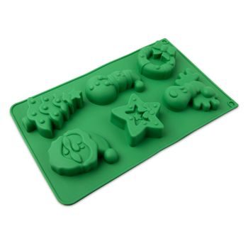 Silicone mould for casting creative clays Christmas mix 1