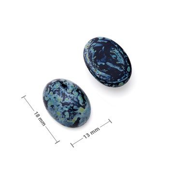 Czech glass cabochon 18x13mm travertine