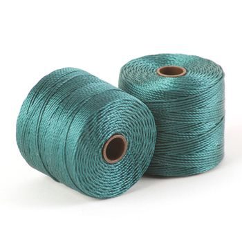 S-lon bead cord dark turquoise