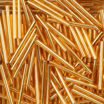 Skleněné trubičky rovné 25mm zlaté